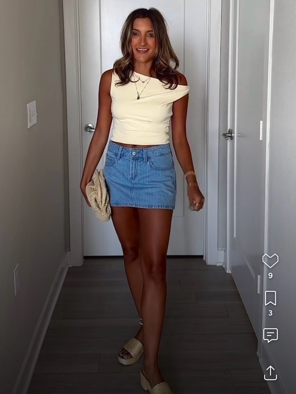 Hollister asymmetrical white top